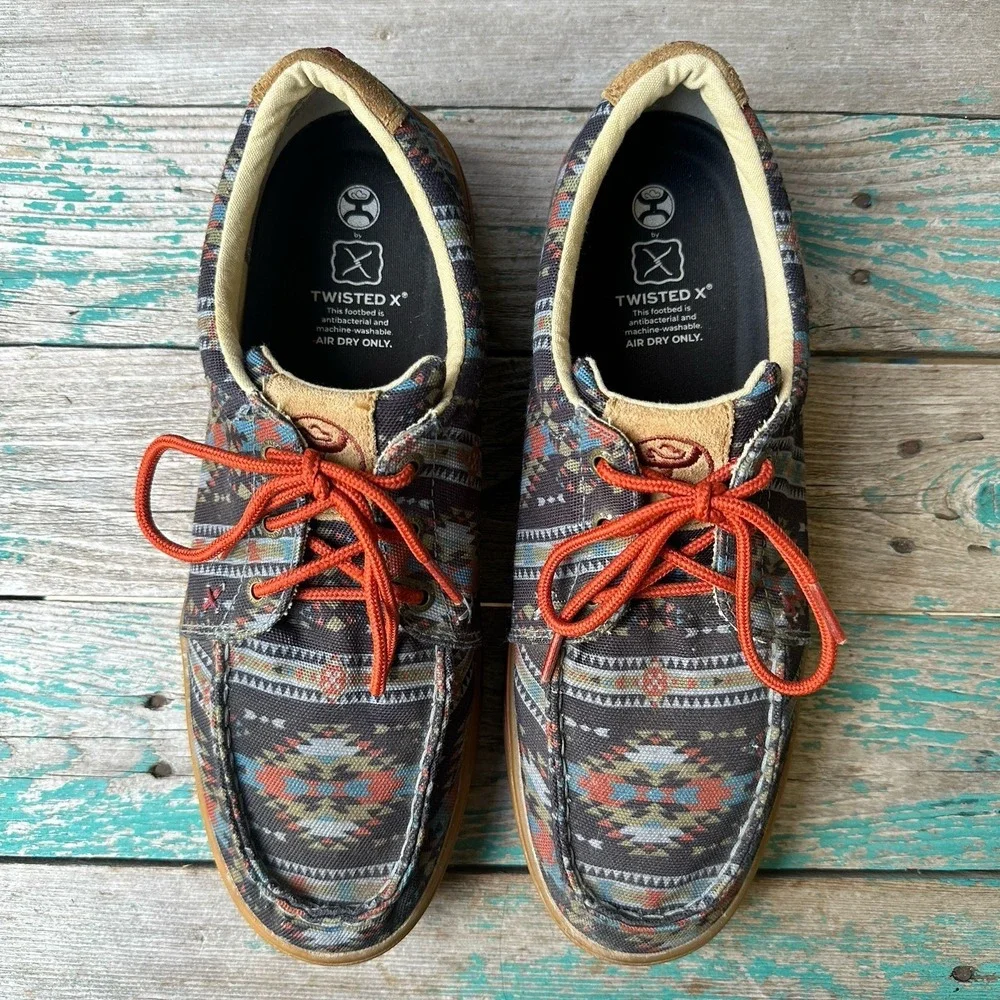 Hooey Twisted x Looper Sneakers Shoes Men's Size 10.5M Casual Aztec Fabric Lace